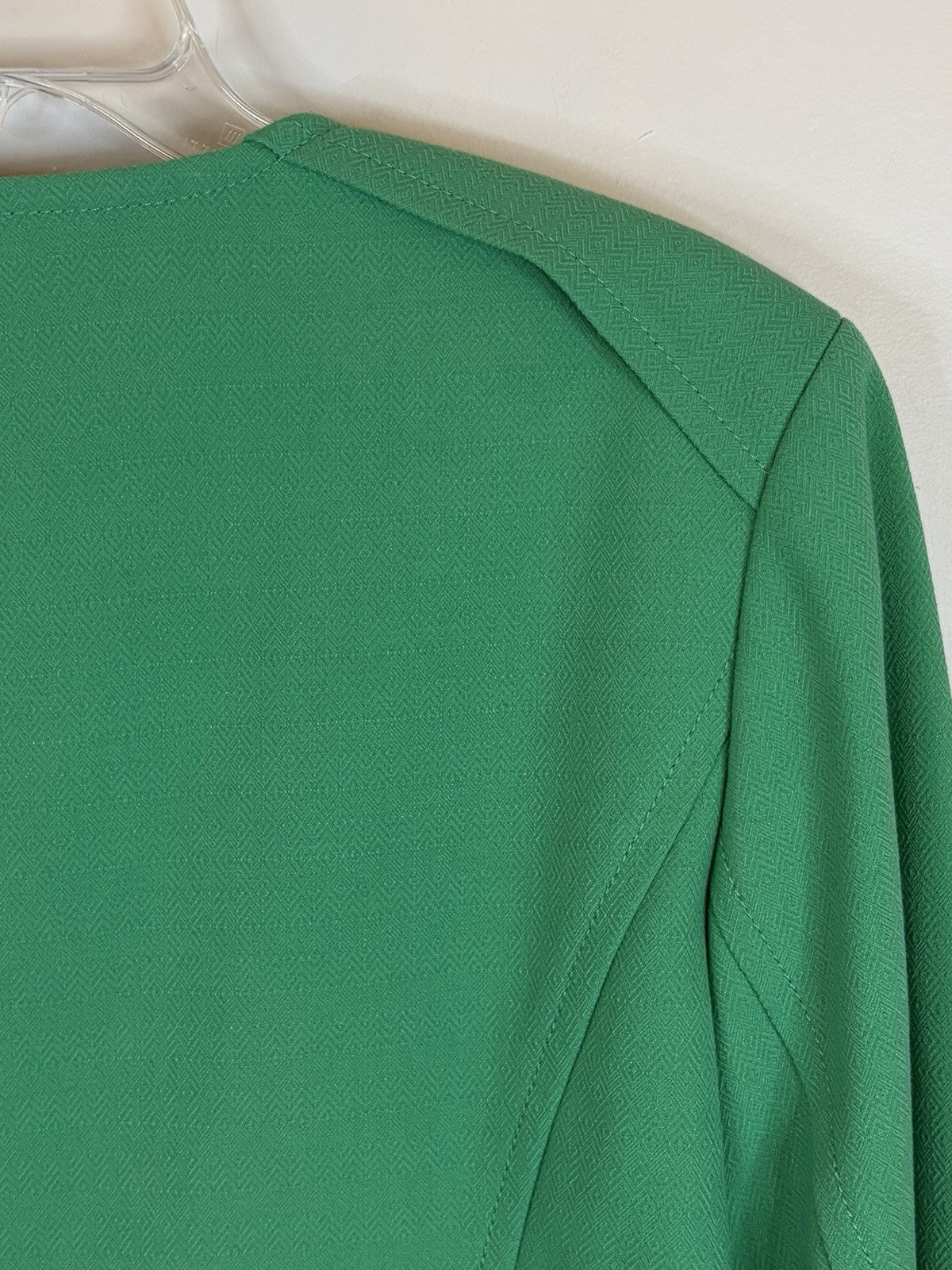 LANE BRYANT Green Toggle Blazer Women 20 Lined Collarless Textured Professional