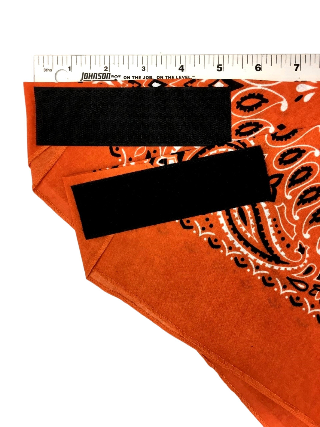 VELCRO®Brand ADJUSTABLE Harley Orange PAISLEY FACE NECK COVER Sun Block BANDANA