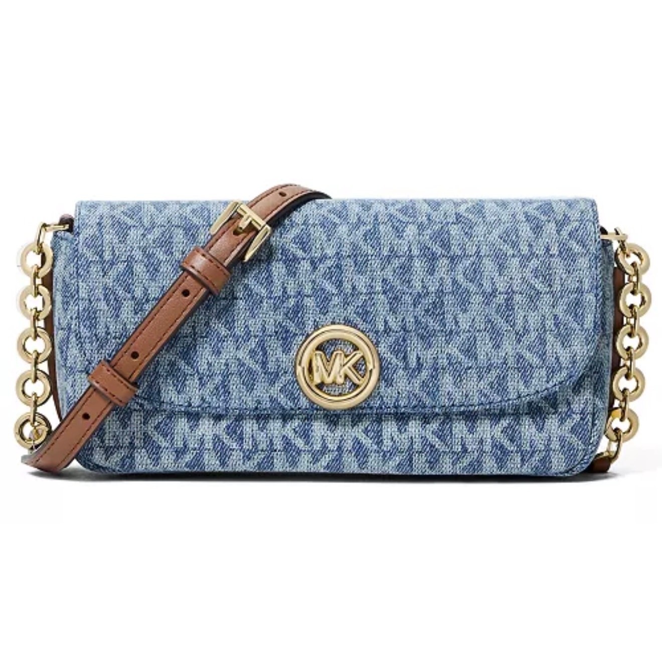 Michael Kors Nolita Small Logo Jacquard Denim Crossbody Bag