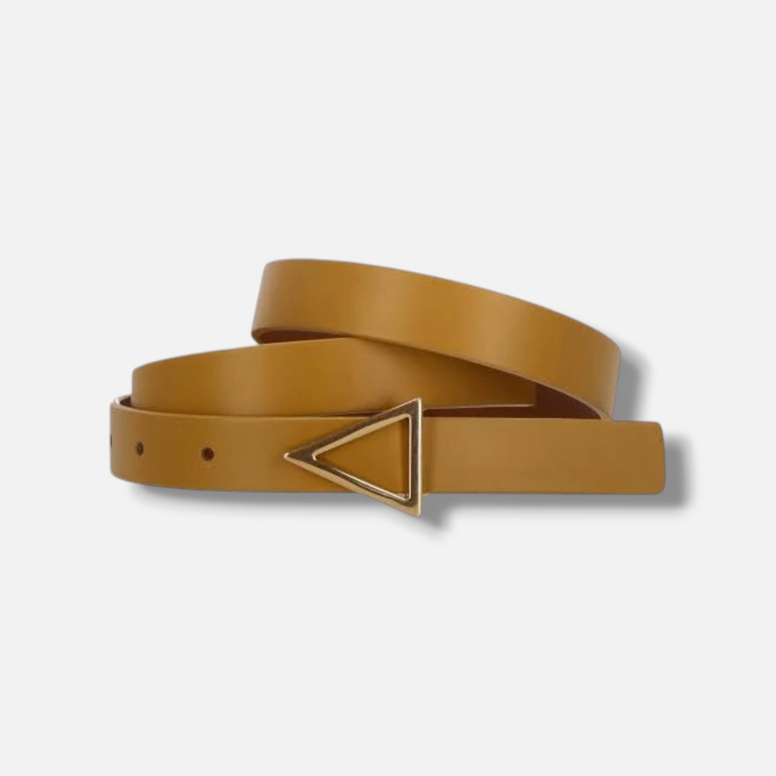 Bottega Veneta Women’s Brown Skinny Triangle Belt 75cm