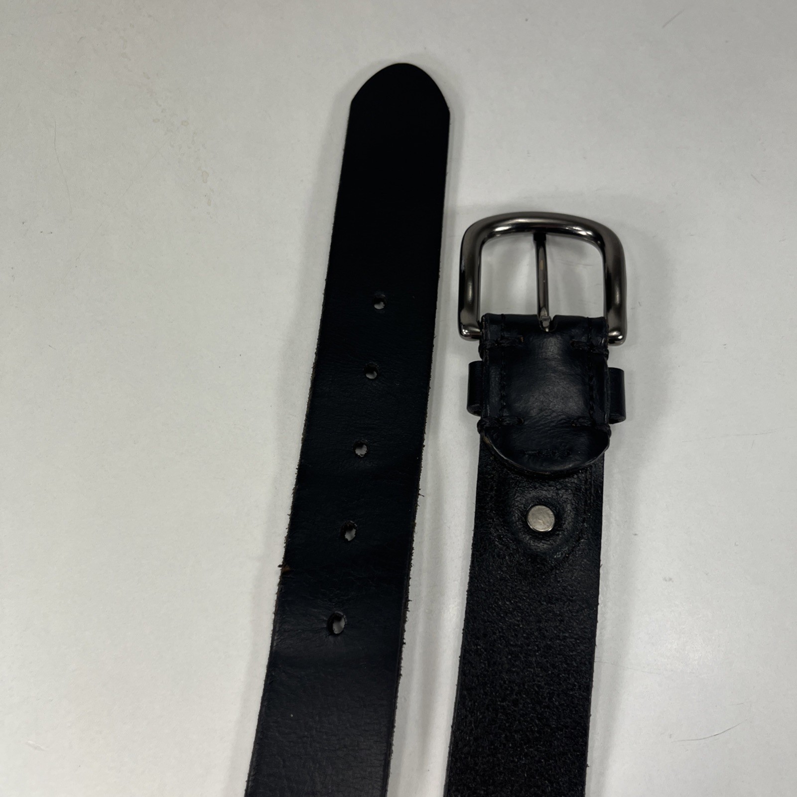 Wrangler Black Genuine Leather Work Belt – Men’s Size 38/95