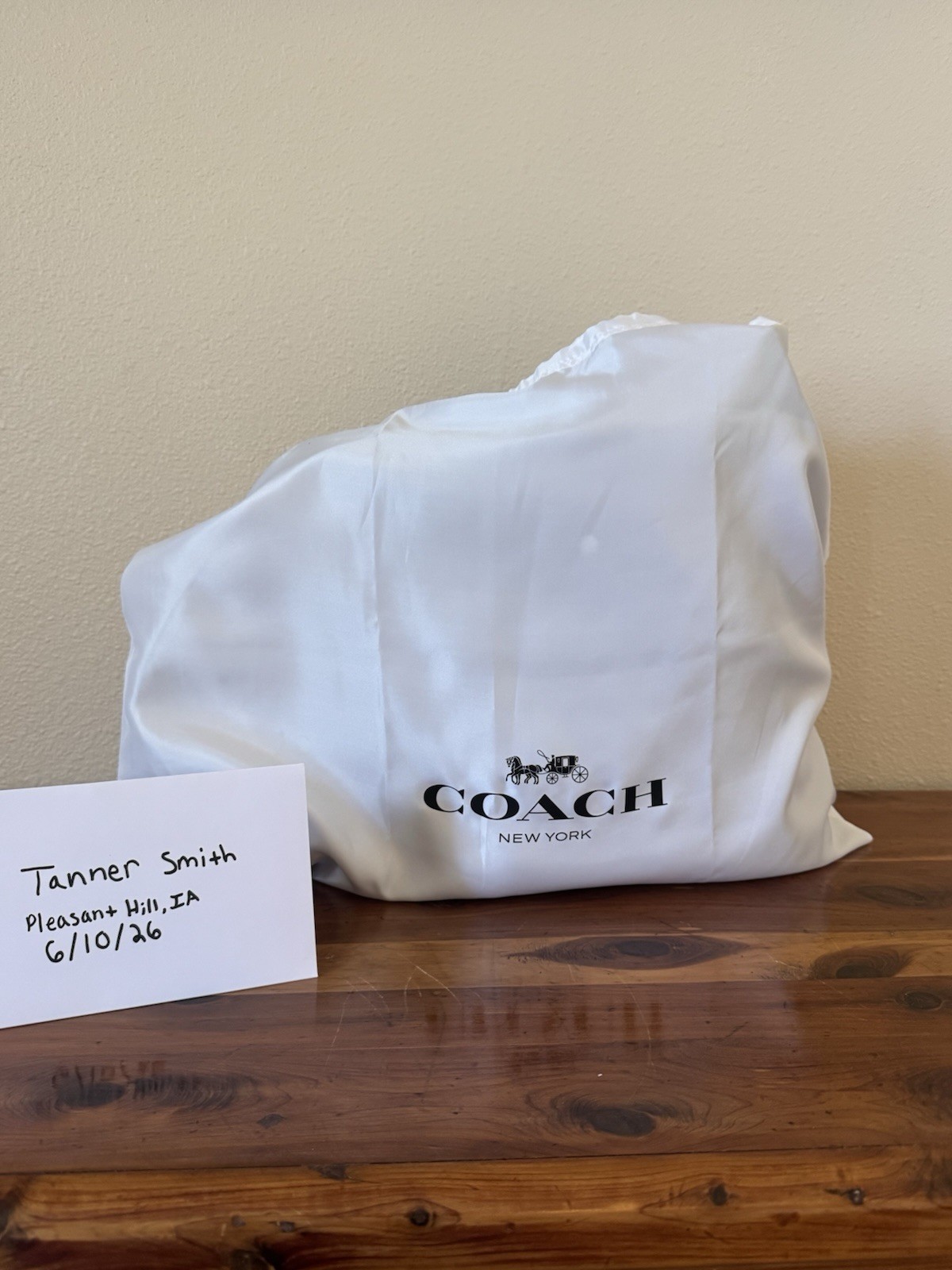 Coach Navy Bleeker 36 Bag w/ Adjustable Strap, Zip Pouch & Dust Bag