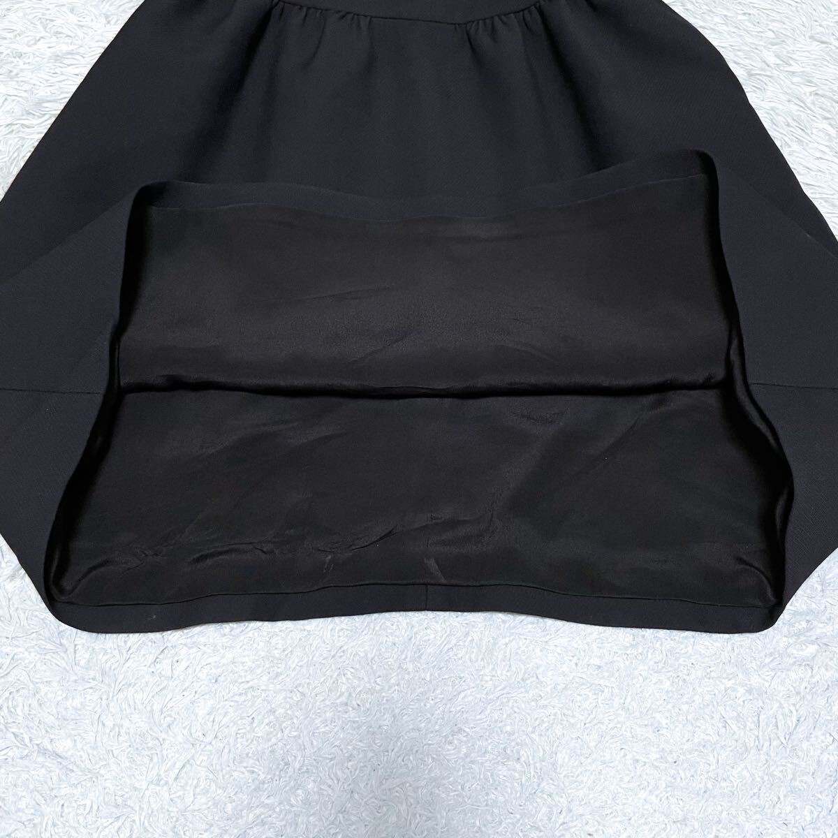 Christian Dior CD Button Wool & Silk Dress A-line Size 34 XS Black