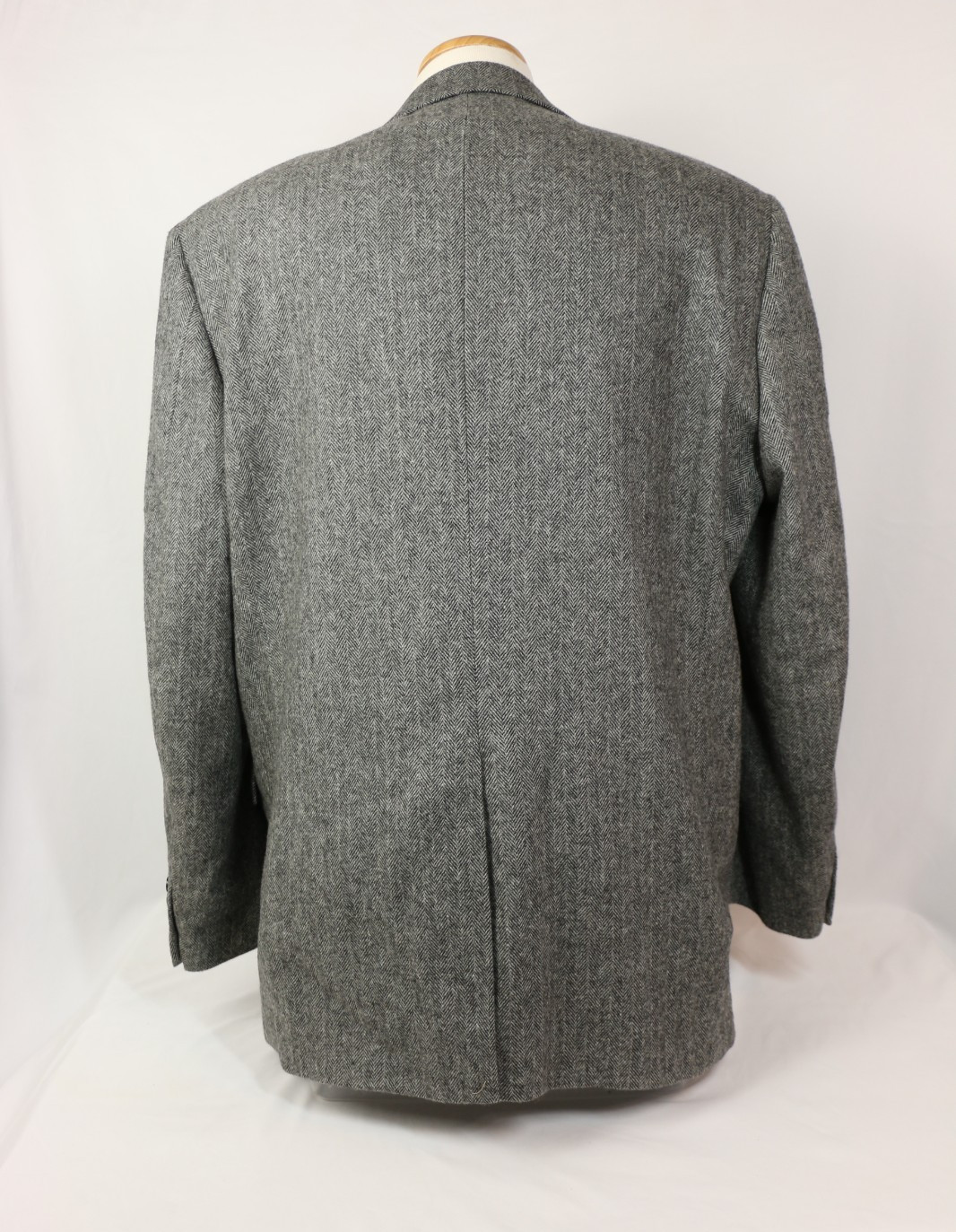 Gianfranco Ruffini Camel Hair Blend Gray Herringbone Sport Coat Blazer Mens 46 L
