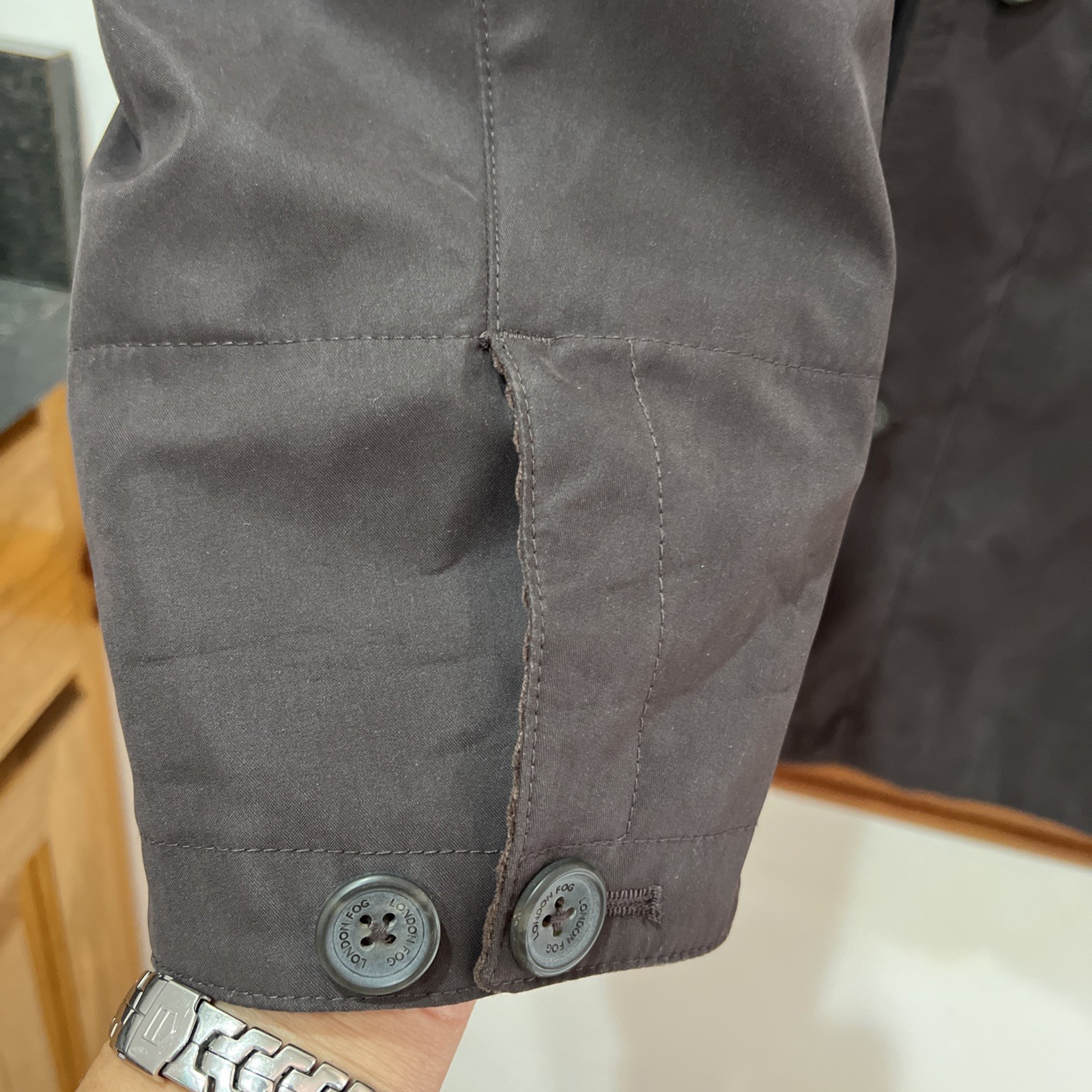 London Fog Jacket Men’s Size Medium Brown Zipper Button Closure