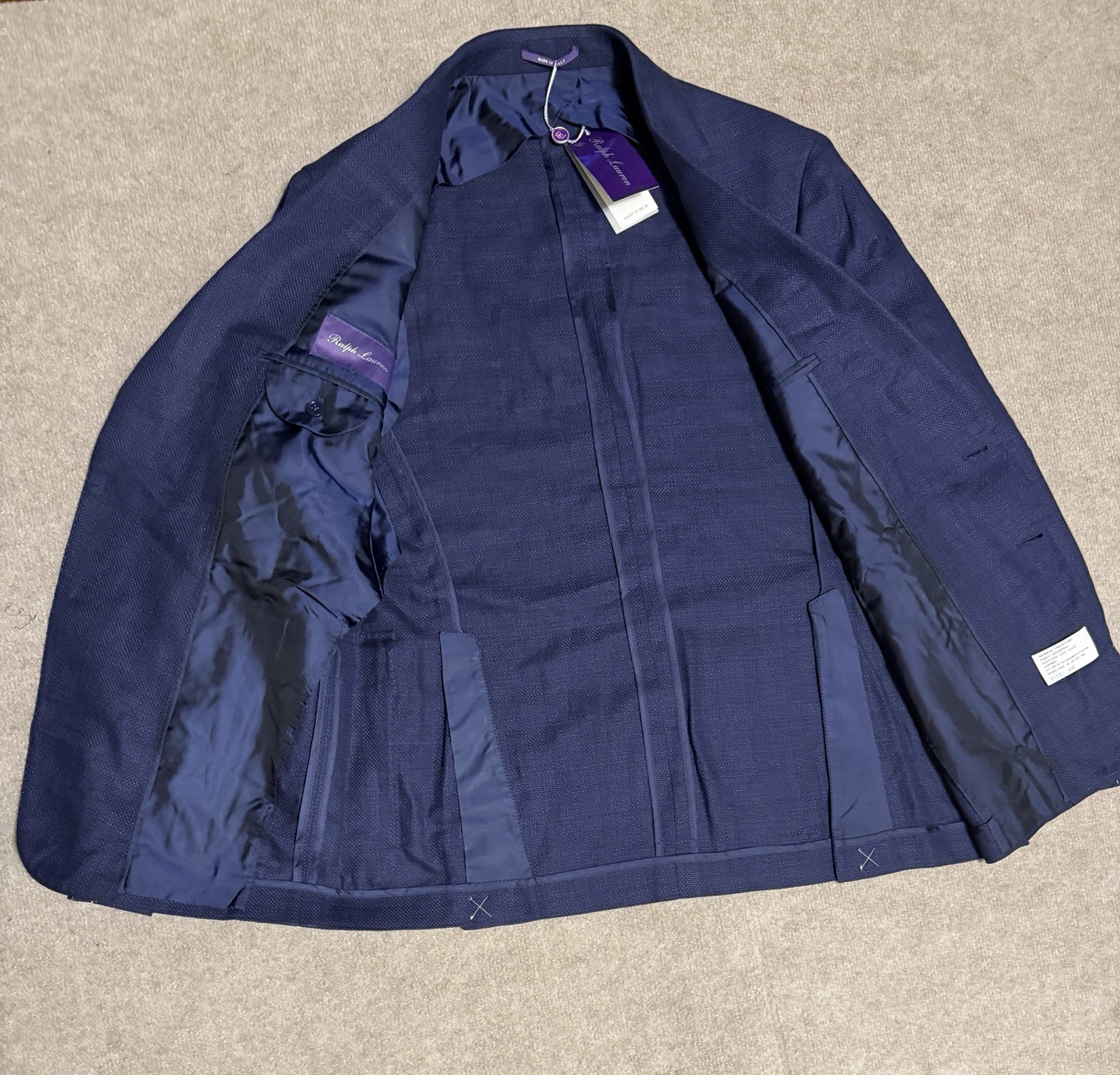 NWT $1995 Ralph Lauren Purple Label Hadley Hand-Tailored Sport Coat 42R ❗️Defect