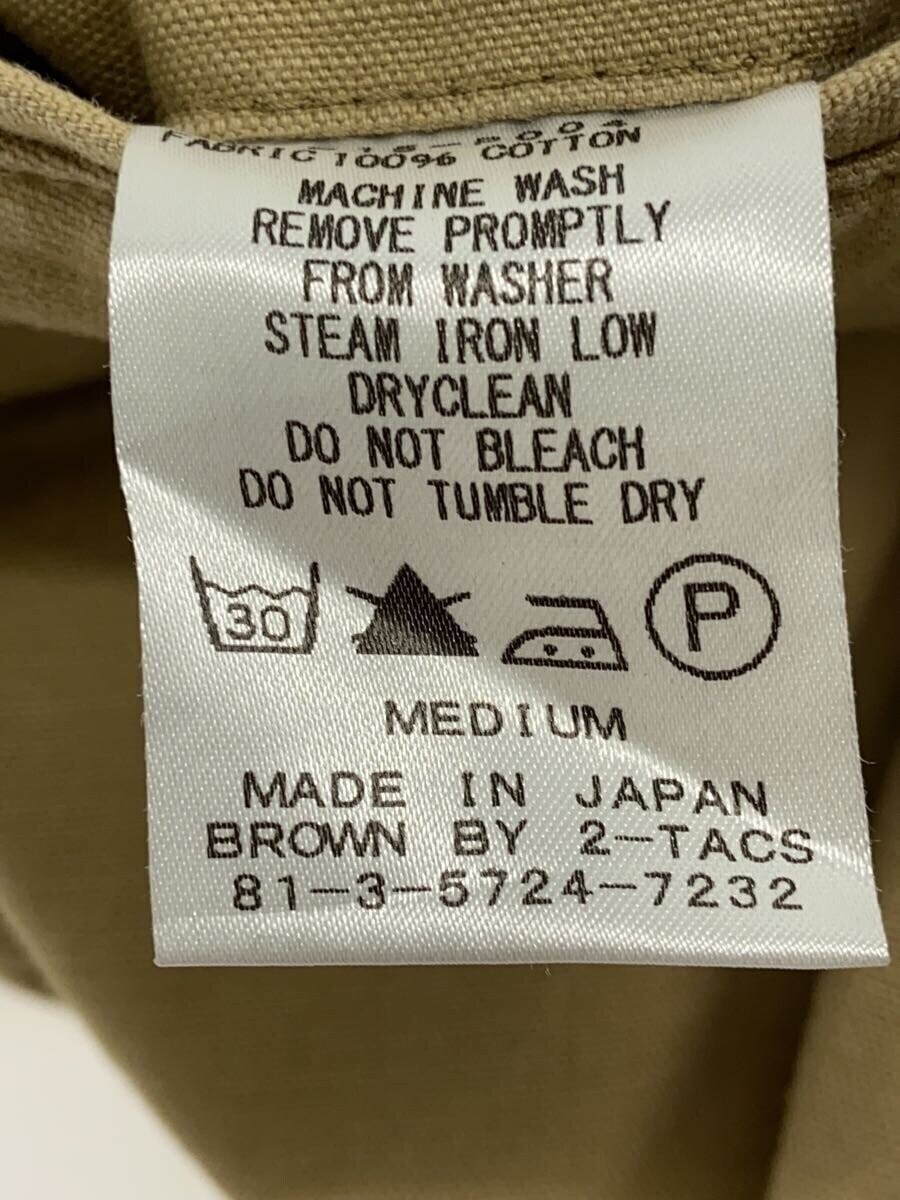 BROWN by 2-tacs TIGHT SLACKS Bottoms, Medium, Cotton, BEG, Solid Color, B15-P004