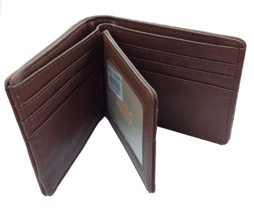 Texas State Mens Wallet Western Bifold Style W041-32 Ostrich Brown