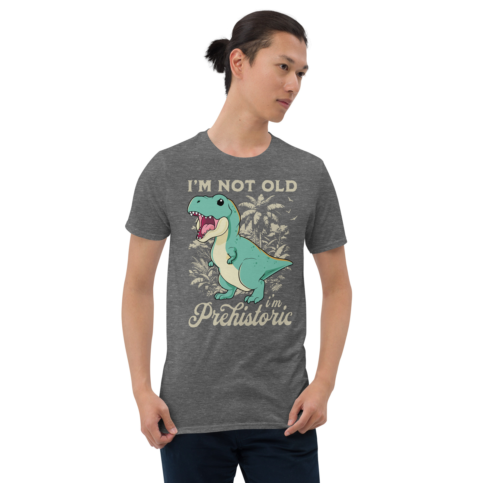 I’m Not Old I’m Prehistoric Funny T-Rex Dinosaur Fathers Day T-Shirt Size S-3XL