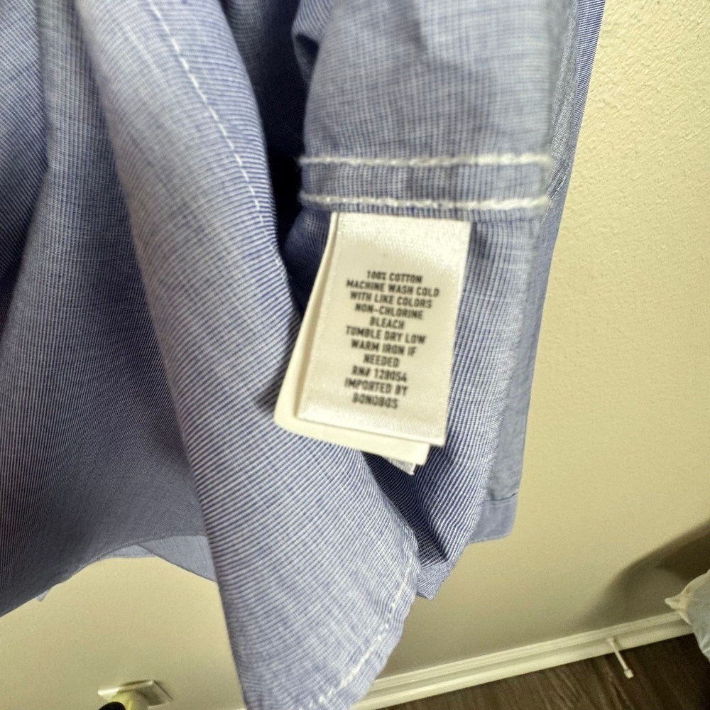 Bonobos Button Slim Fit Button Down XXL Blue Oxford Shirt Modern Preppy