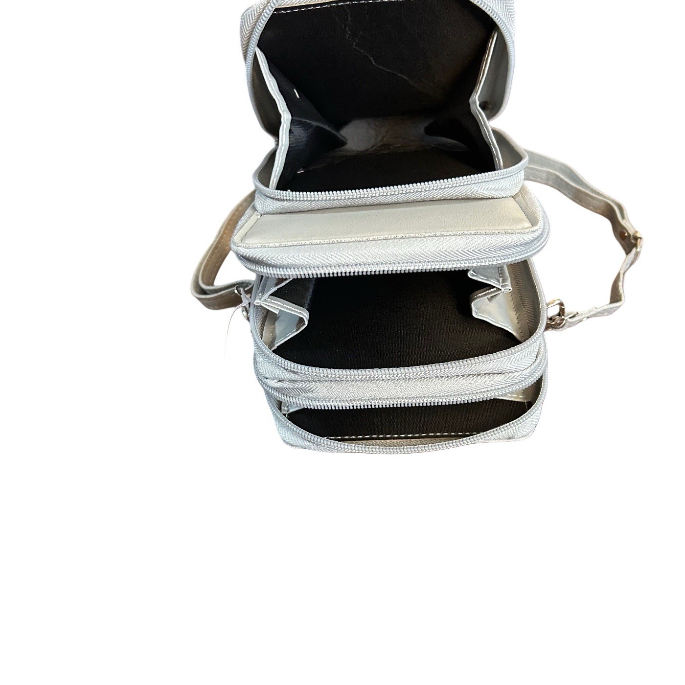 Crossbody Bag Wallet Triple Zip Pockets Removeable Strap 3D Bow Multifunctional