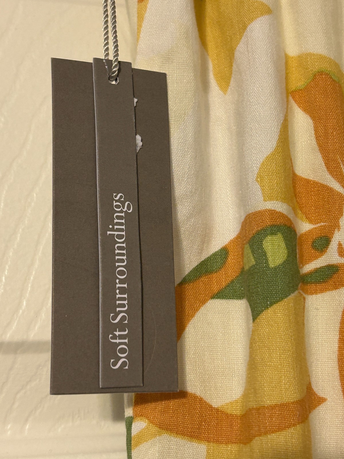 NWT SOFT SURROUNDINGS Sz M Shifting Sands Linen Sahara Sun Jogger Pants Pockets