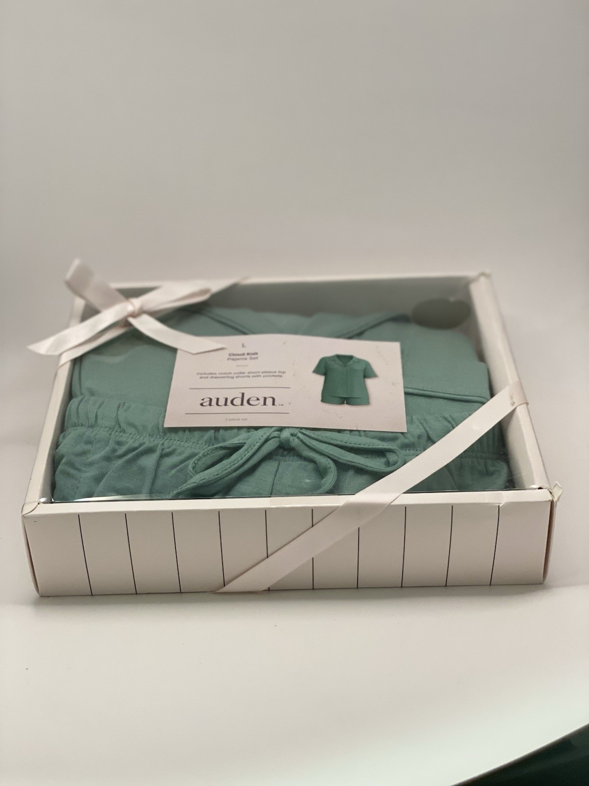 Auden Sleepwear 2 Piece Pajama Shorts Set – Light Green Soft NEW XS-XXL