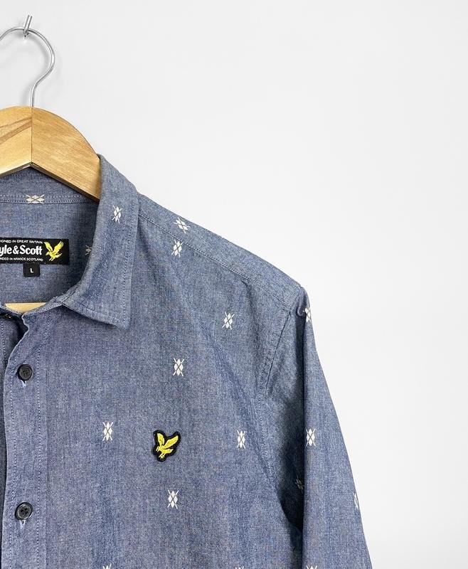 Men’s Lyle & Scott Shirt Navy 40 /L / 48