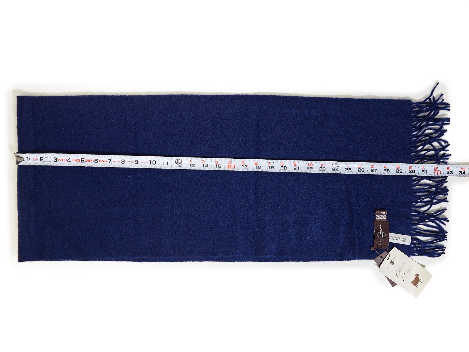 BLACK BROWN 1826 Mens Scarf 100% Cashmere Wool Winter NAVY BLUE NWT NEW