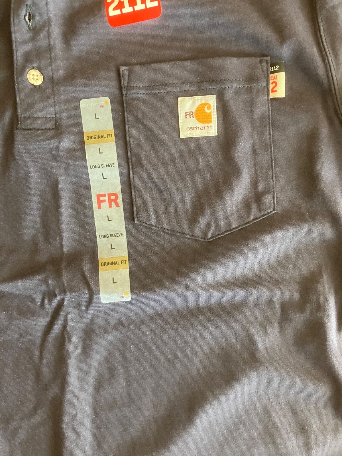 Carhartt Men’s Flame Resistant Force Cotton Long Sleeve Large, Dark Navy