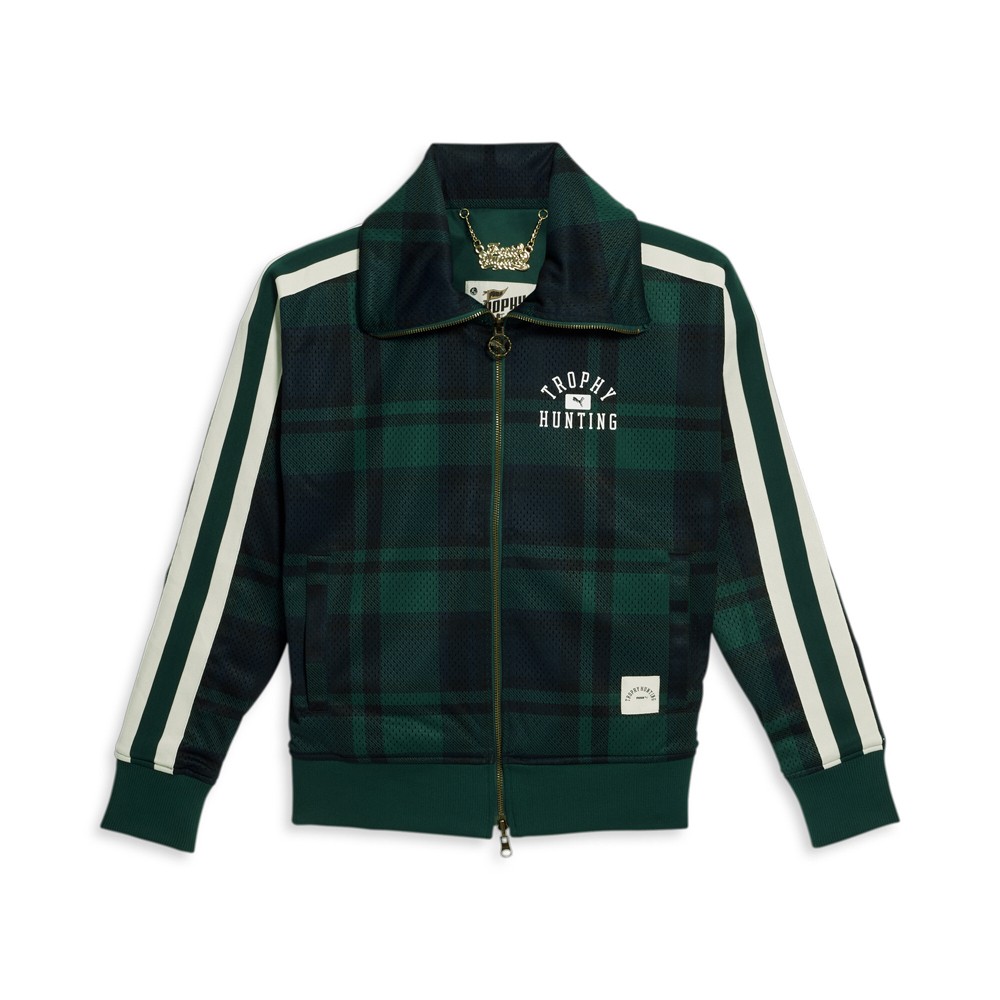 PUMA X Trophy Hunting Reversible Full Zip Jacket Womens Green Casual Athletic O