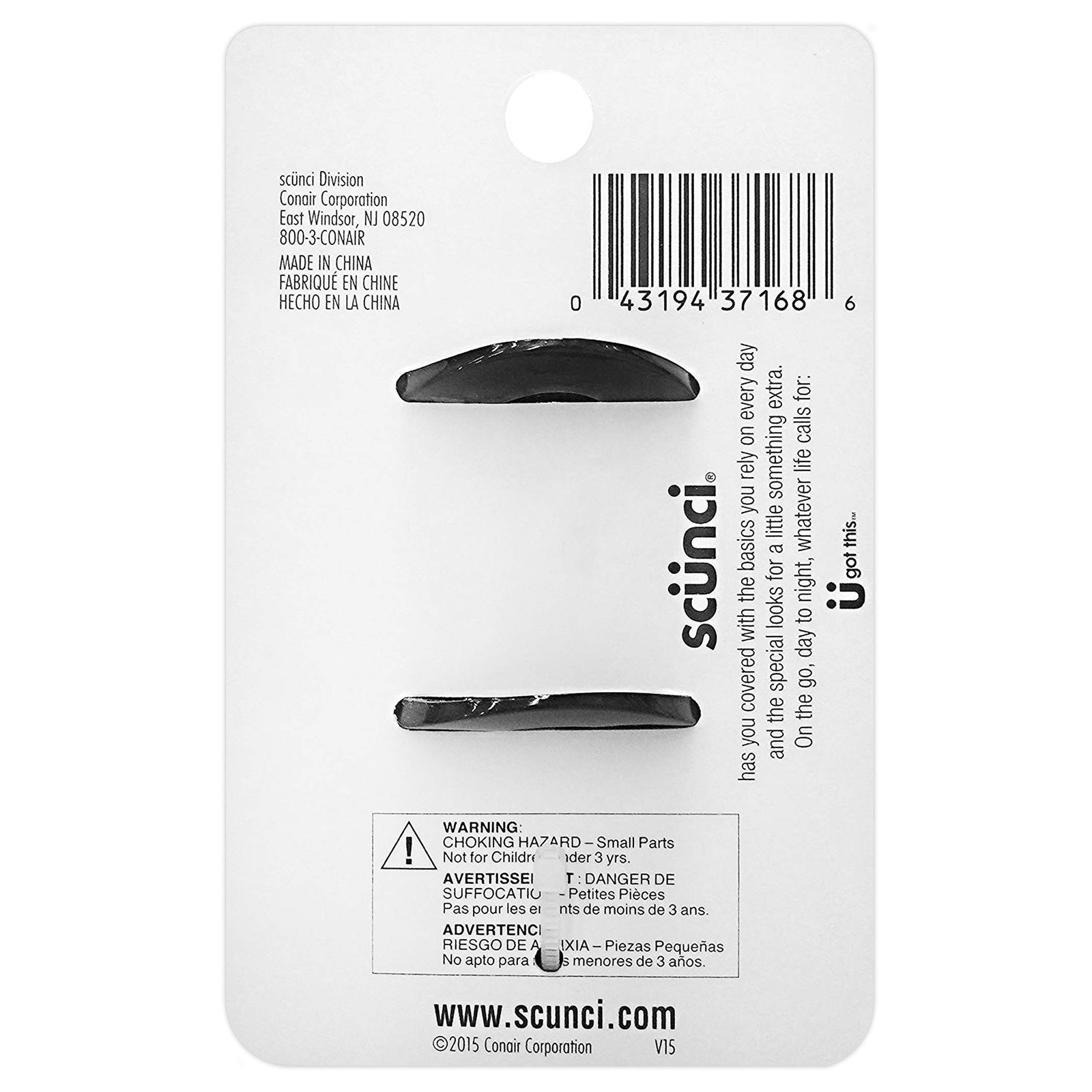 No-Slip Grip 5.5 cm Jaw Clips, women unisexAll Day Hold, 2-Count Per Pack (1-…