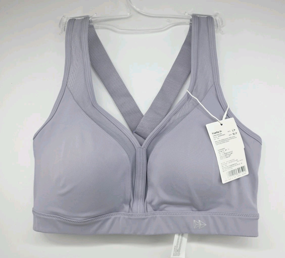 Yvette Ladies Sports Bra Size LARGE+/ LAVENDER Art No. E100325A01