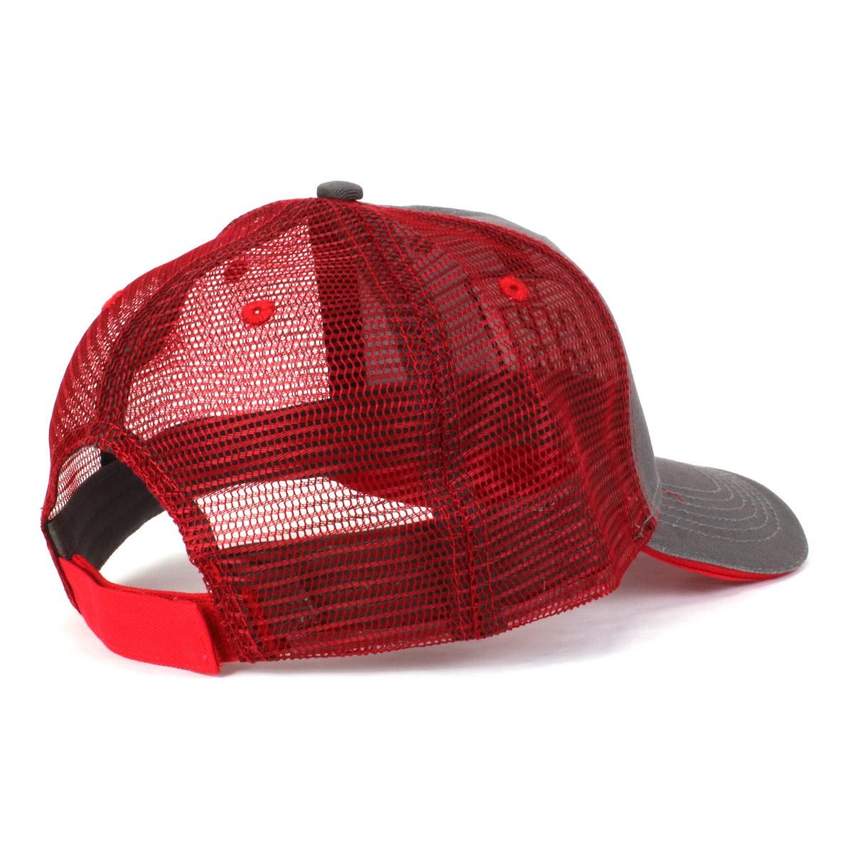 International Harvester IH Logo Red & Grey Two-Tone Trucker Mesh Cap A1731
