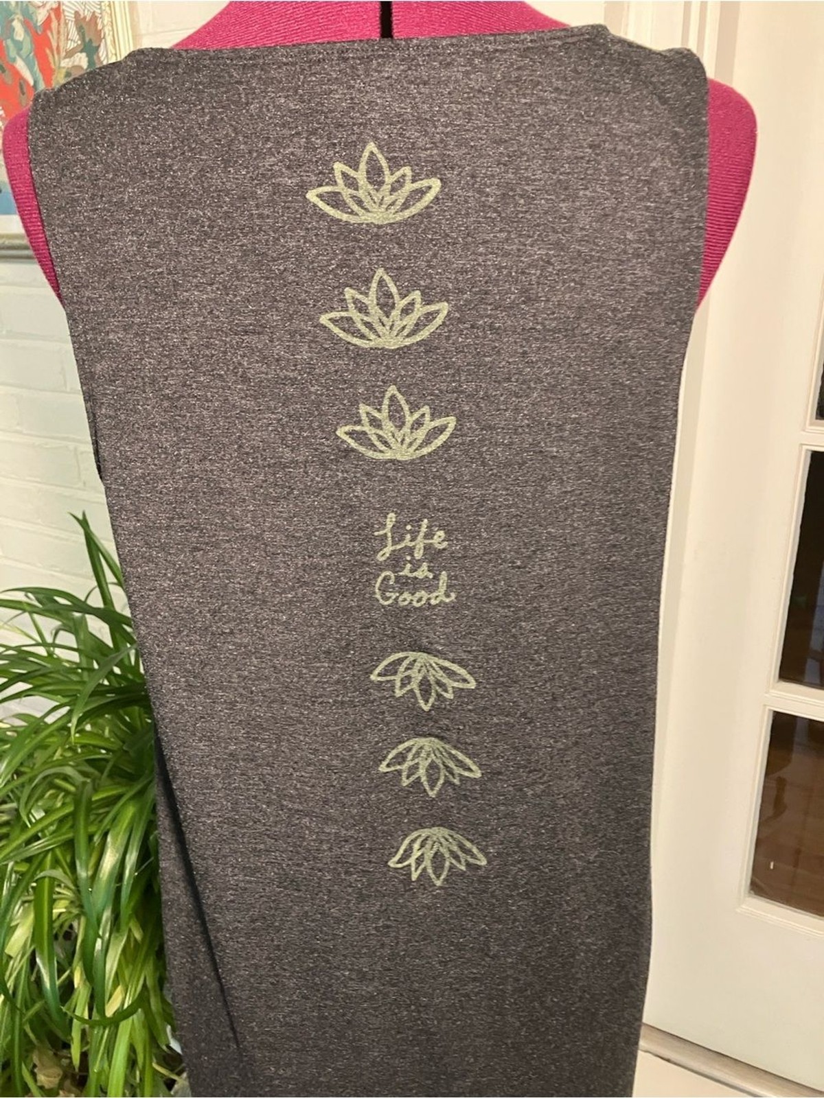 Life Is Good Sleeveless Charcoal Maxi Dress