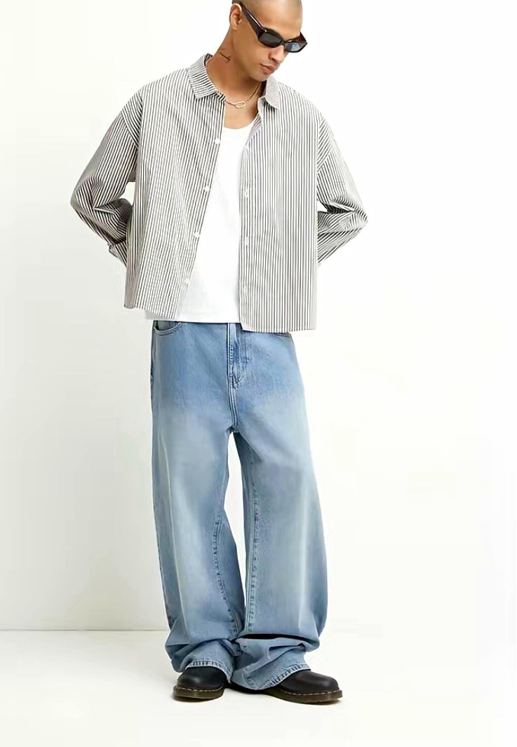 PacSun Men’s Blake Extremely Baggy Jeans Light Indigo Jeans | Brand New | 36×32