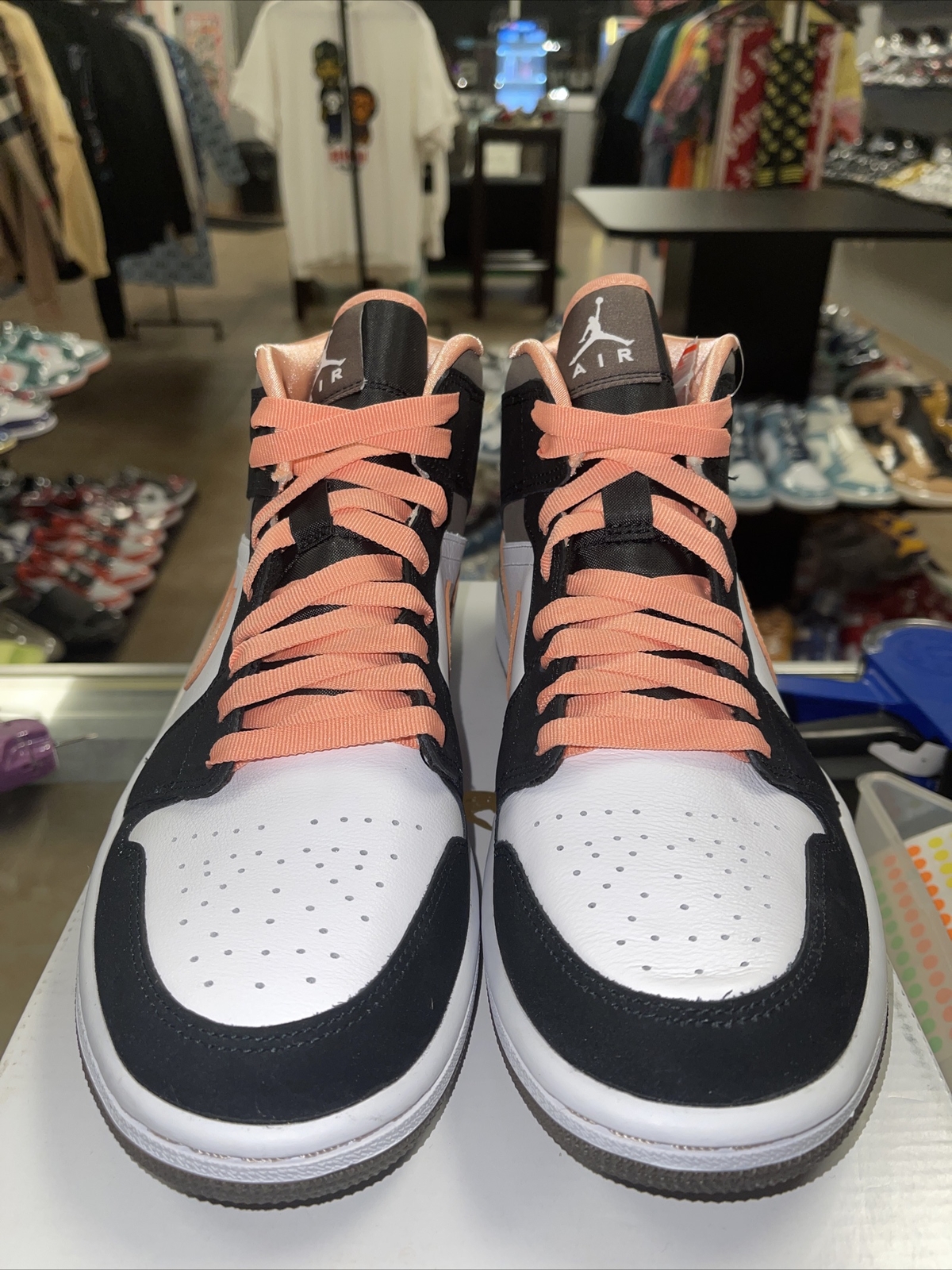 Size 10 – Jordan 1 Mid Black/Brown/Peach