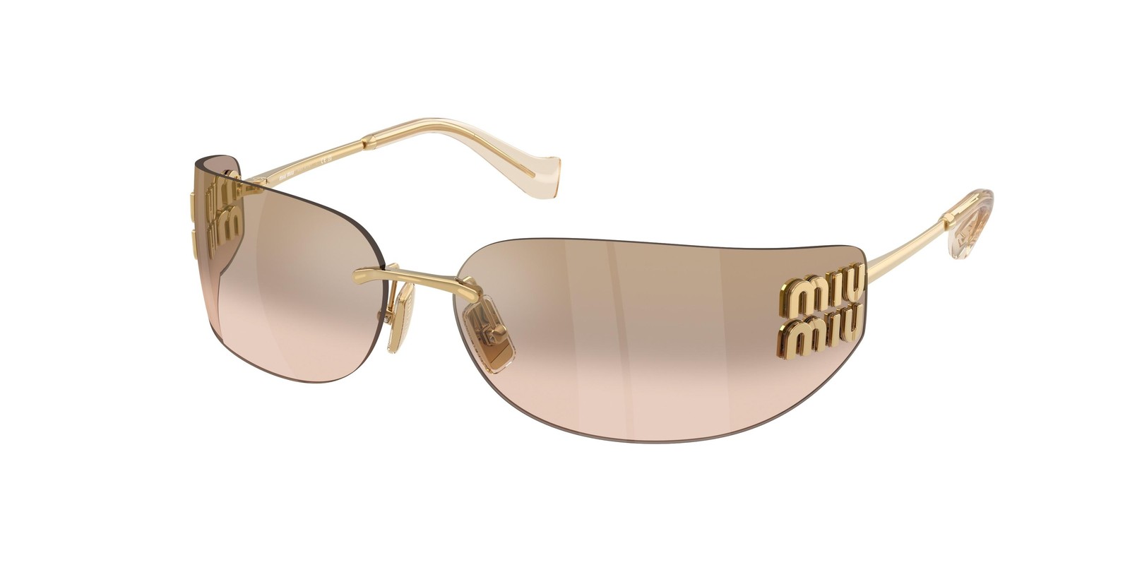 NEW Miu Miu A51S Sunglasses 5AK20P Gold 100% AUTHENTIC