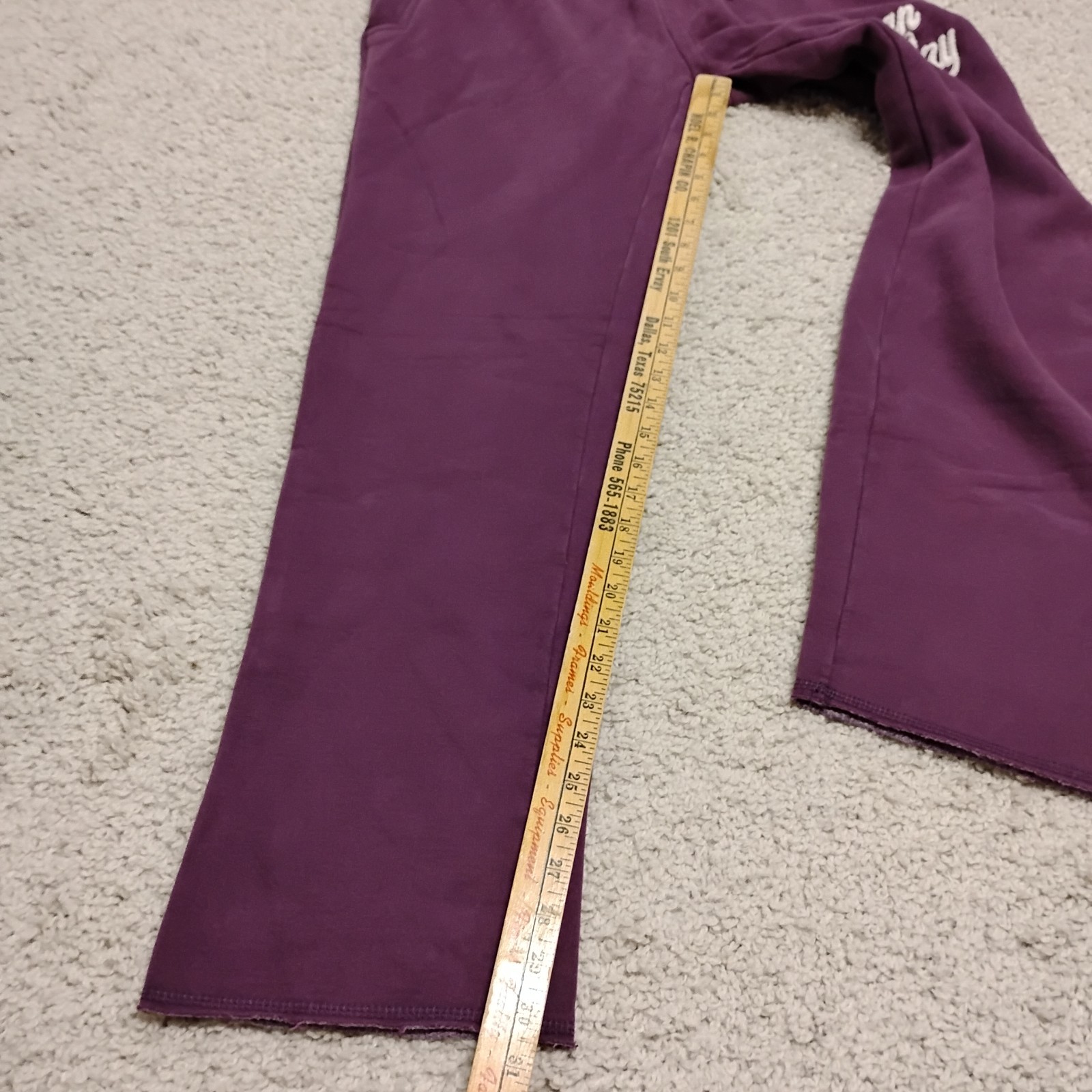 Superdry Sweatpants Mens Large Purple Joggers Tokyo Japan Embroidered Y2K Logo