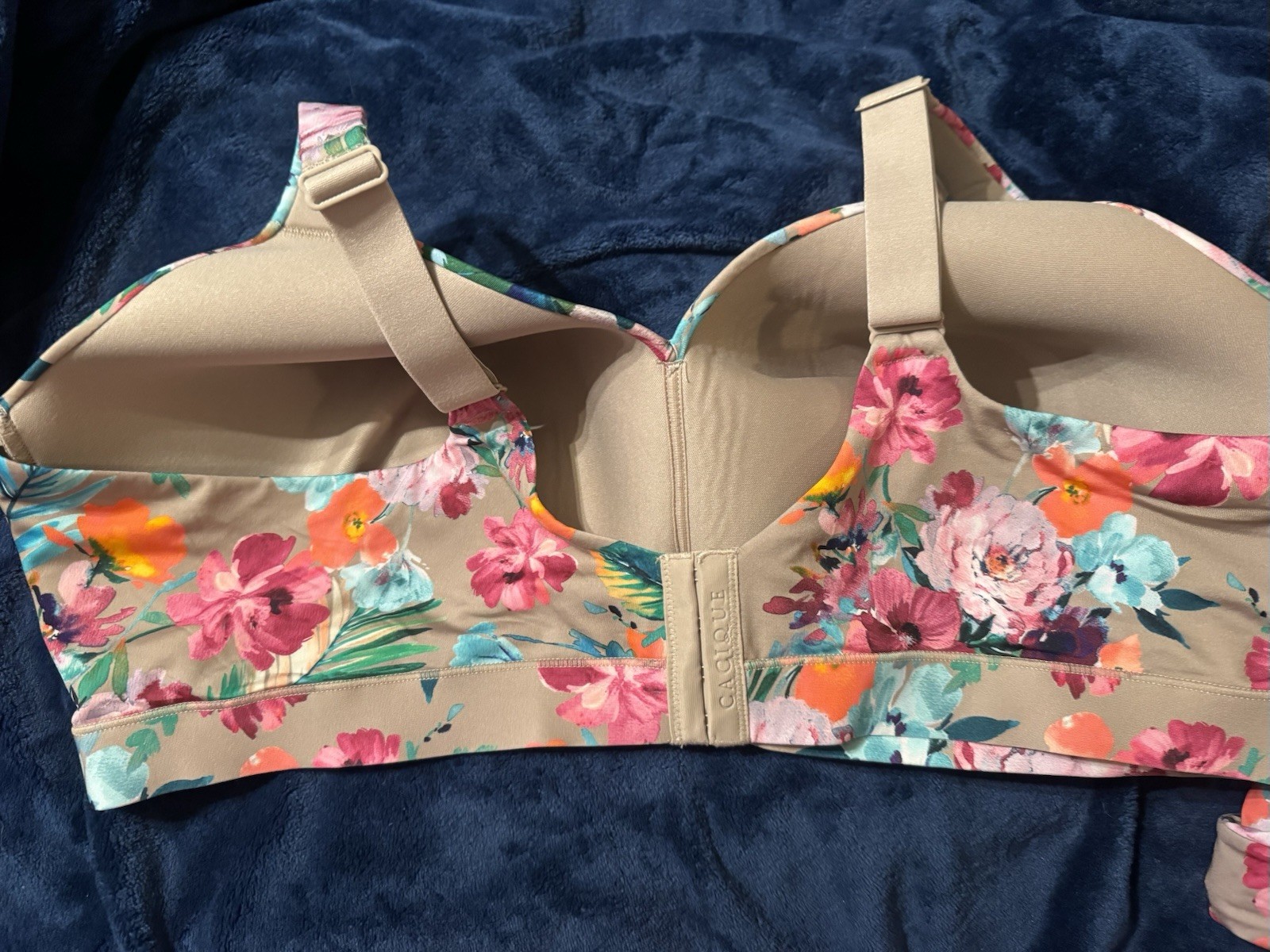 NWT Cacique Bra 48DD Beige Lightly Lined Full Coverage No Wire Plus Size
