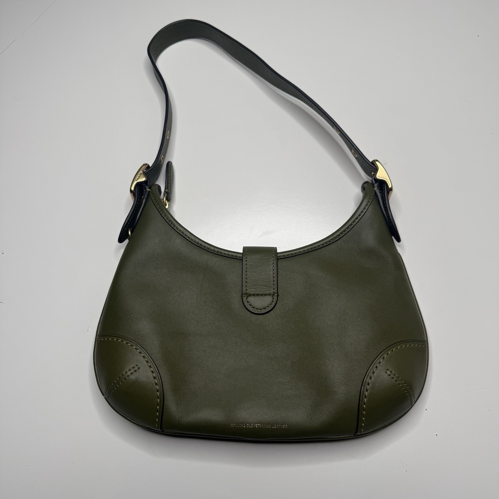 COACH Hamptons Hobo Shoulder Bag CW642 In OLIVE Glovetanned leather Brass