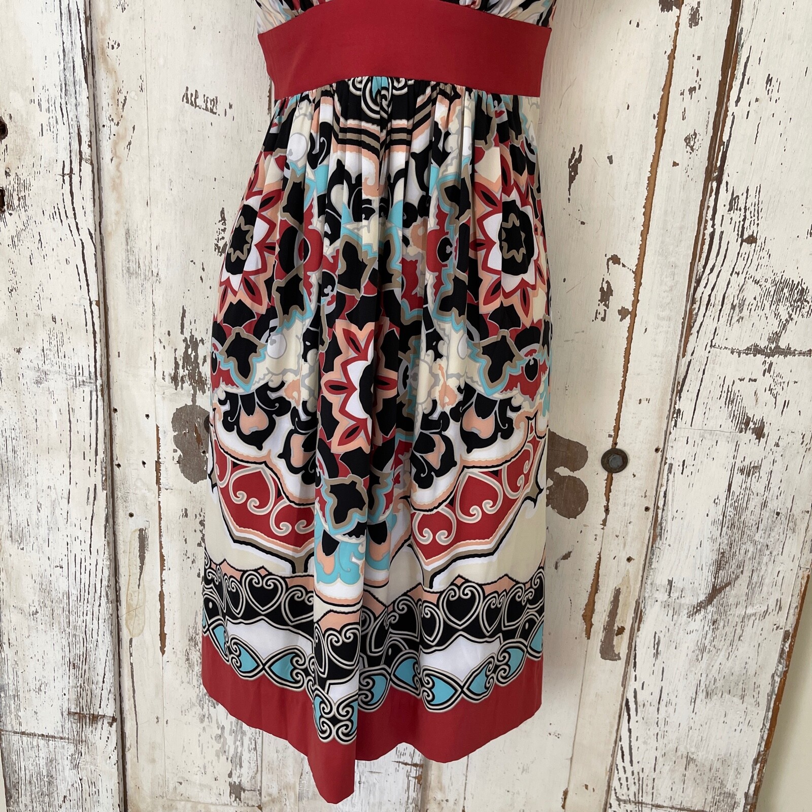 Trulli Size 2 Womans Black Blue Beige White Rust Sleeveless Summer Classy Dress
