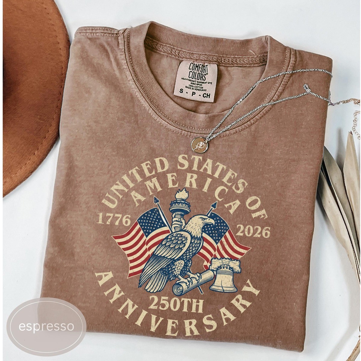 USA 250th Anniversary Vintage Shirt America 250 Flag Semiquincentennial Tee