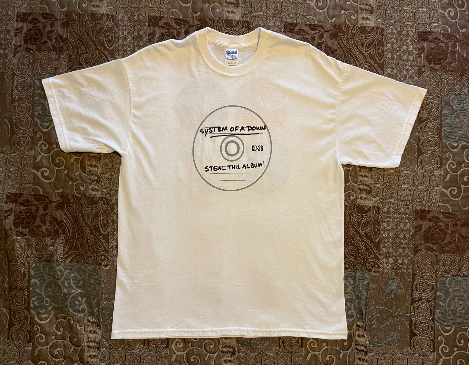 Vintage 2003 System Of A Down Steal This Shirt XL T-Shirt White CD 36 Deadstock