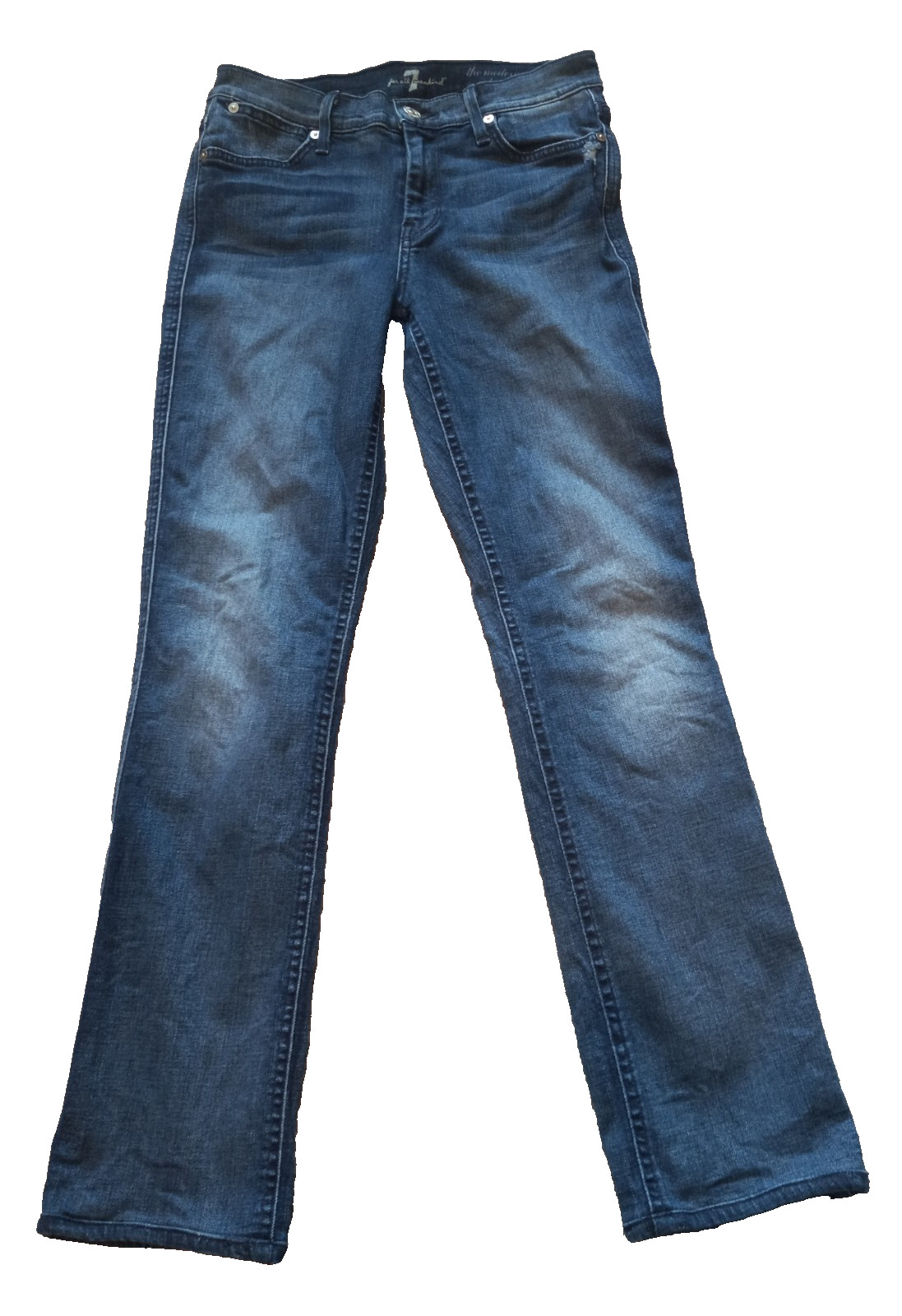 7 For All Mankind Mid Rise Whisker Jeans Women Size 28 The Modern Straight