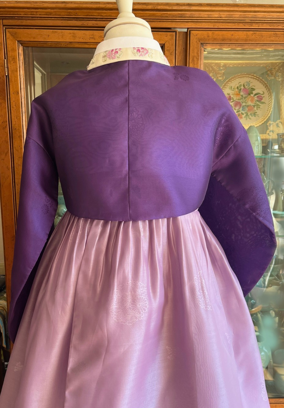 Korean Traditional Dress Hanbok Set-Purple Top Lavender Skirt / Undergarments