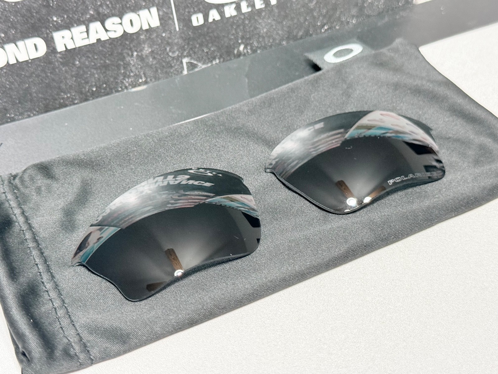 Oakley Half Jacket 1.0 XLJ Black Iridium Polarized lens set – OEM / XLJ Size NOS