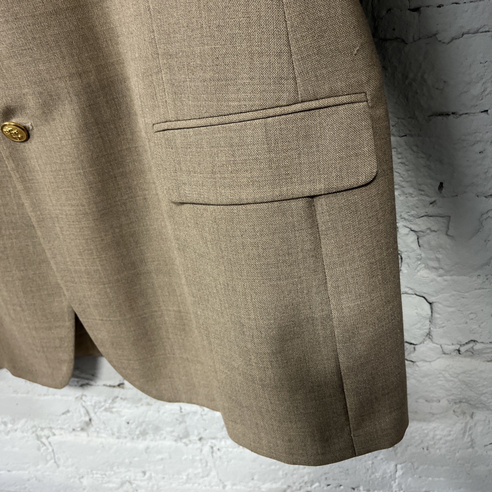 Stafford Jacket Men 48R Brown Tweed Blazer Sport Coat Polyester/Worsted Wool