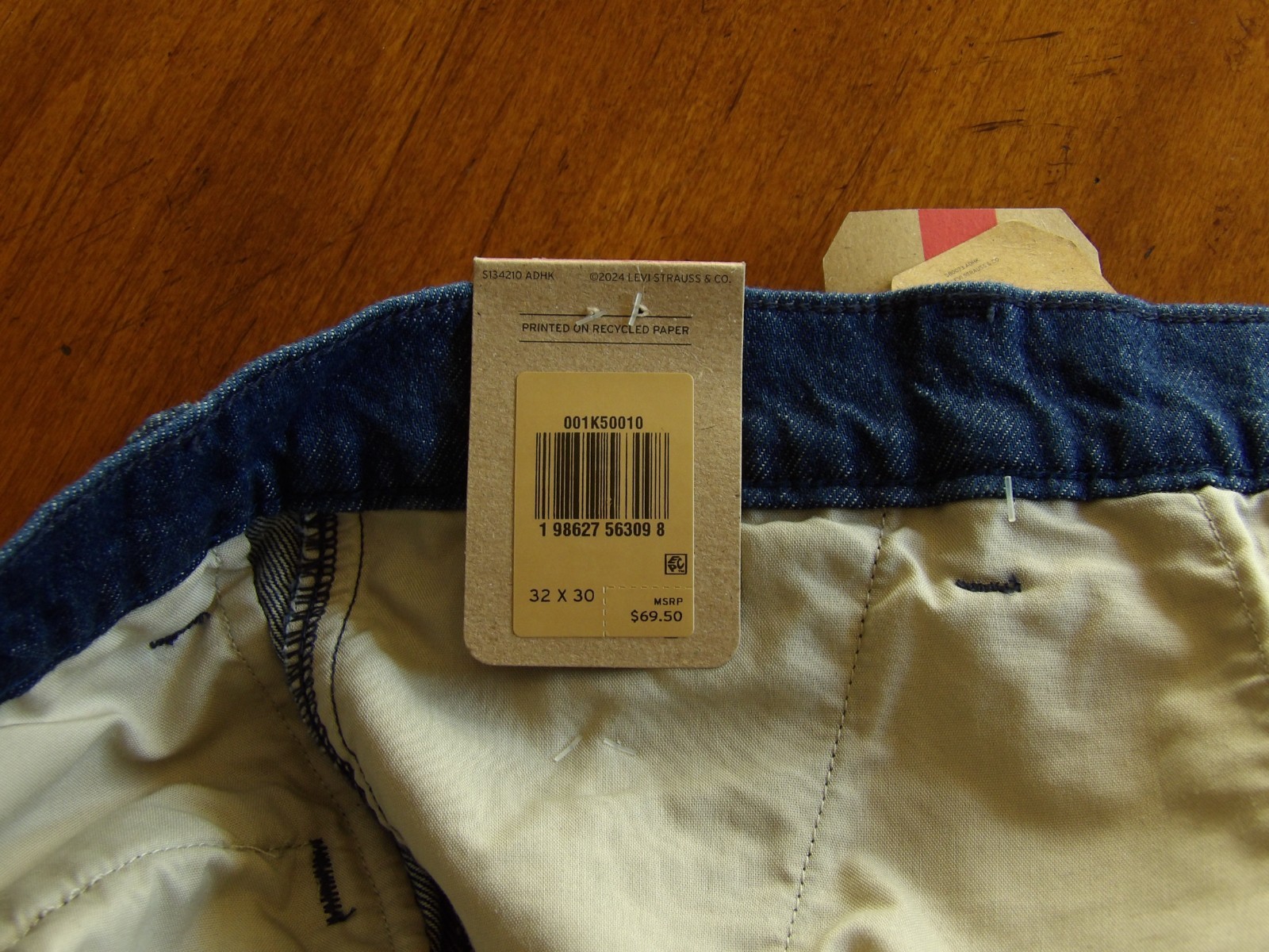 Levi’s XX Chino Relaxed Straight Leg Fit Men’s 100% Cotton Dark Blue Denim Jeans