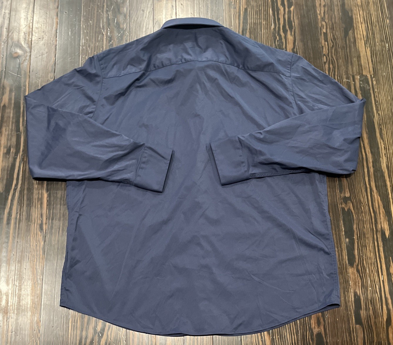 Untuckit Button Up Shirt Men’s 2XL Blue Nylon Elastane