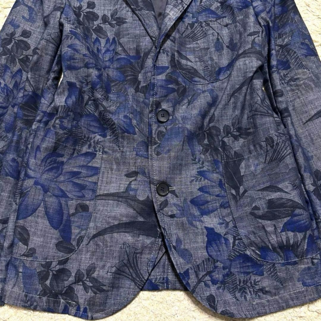 Jeannette Floral Pattern Jacket Vest Set 44 Italy 2-Piece Used