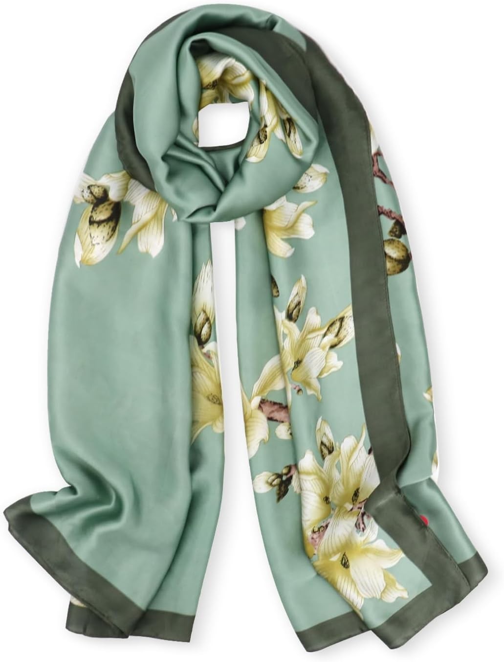 vimate 100% Large Silk Feeling Scarf-Women’s Fashion Long Mulberry Silk Satin Ne