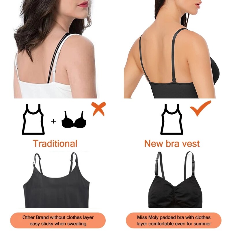 Women Tummy Control Seamless Shaping Camisole Seamless Body Shaper Slim Cami Top