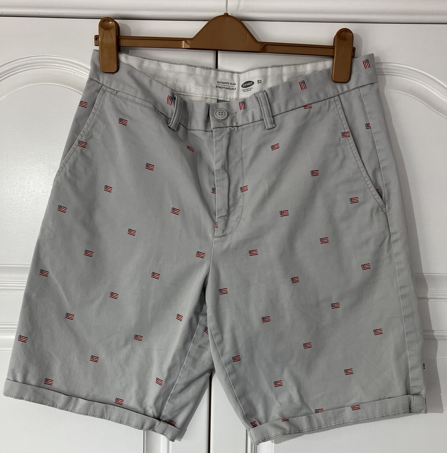 Men’s Shorts: Old Navy Shorts Brand Ultimate Slim W:32 Flag Pattern