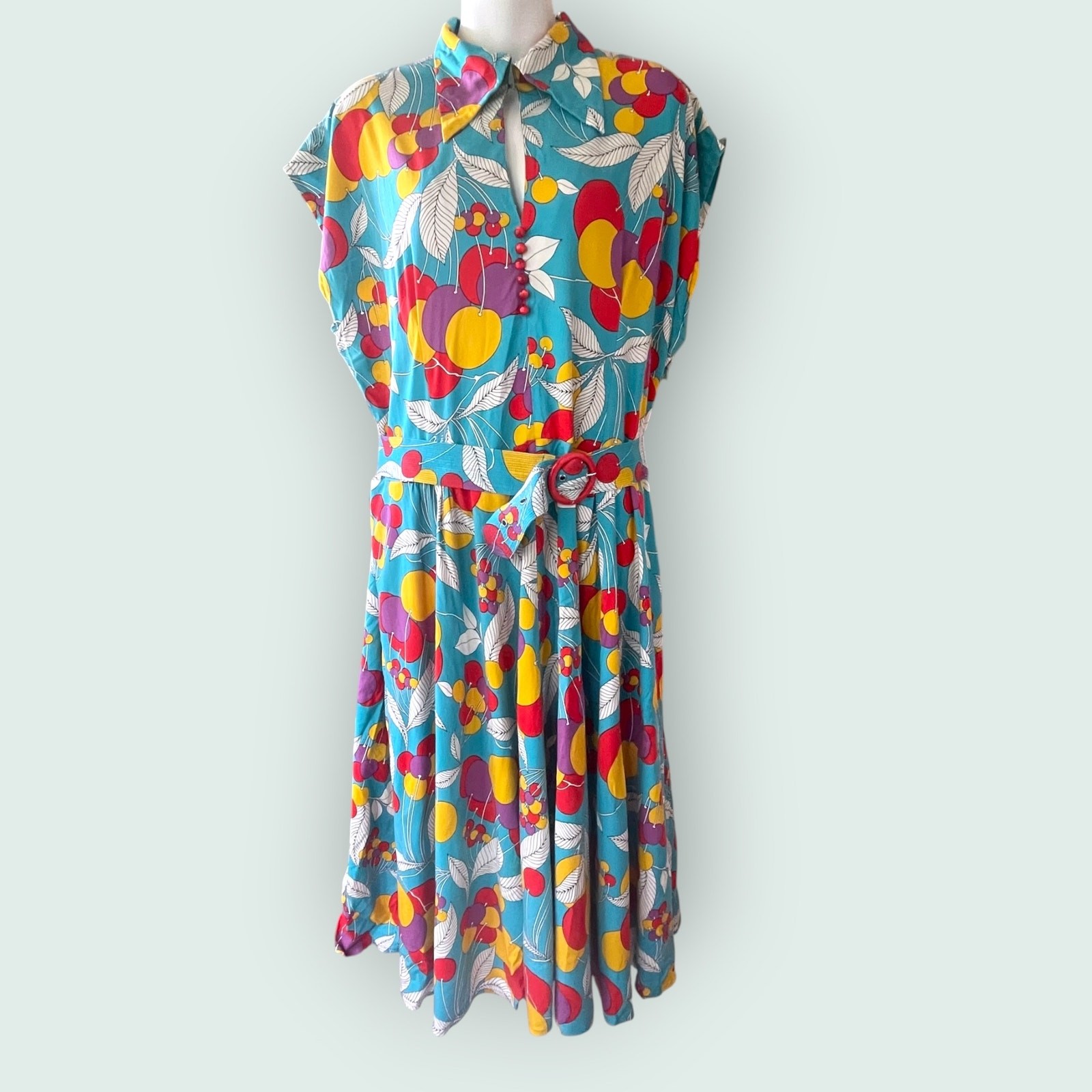 Trashy Diva Tutti Fruity Dress Rockabilly Plus Size 24 (Fits 18-20) Cherries