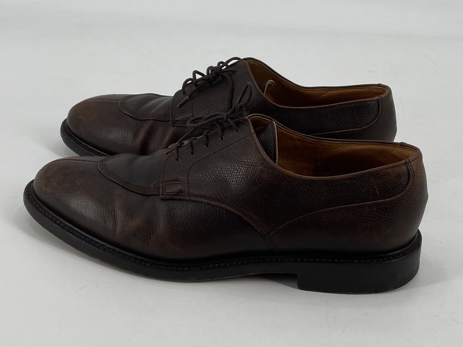 Bowen Men’s Oxford Dress Shoes Brown Leather Size 10 M Made in England