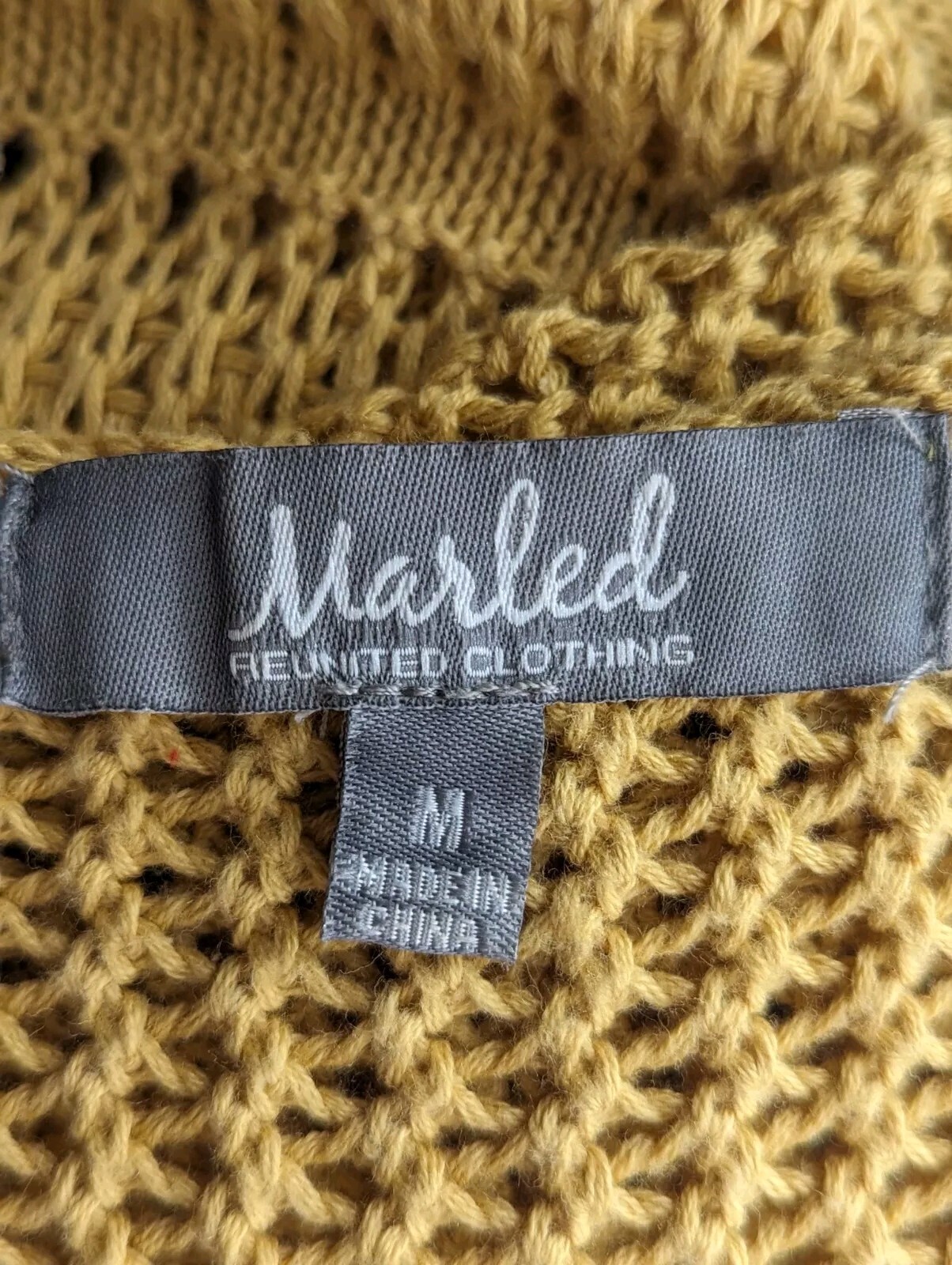 Marled Reunited Clothing Open Front Cardigan M Sahara Sun