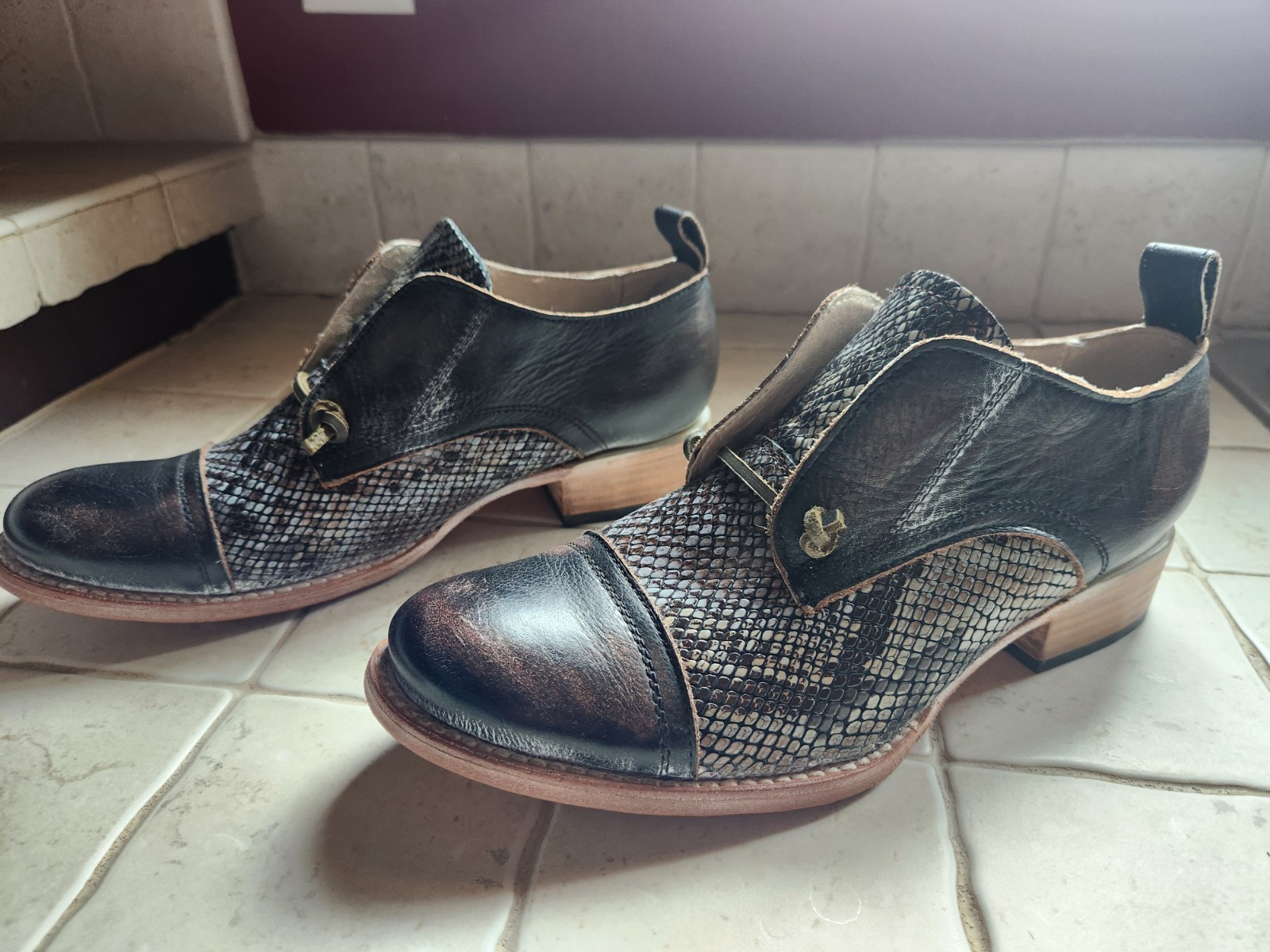 Freebird by Steven Mable Womens Shoes Size 10 In Black Leather Multi