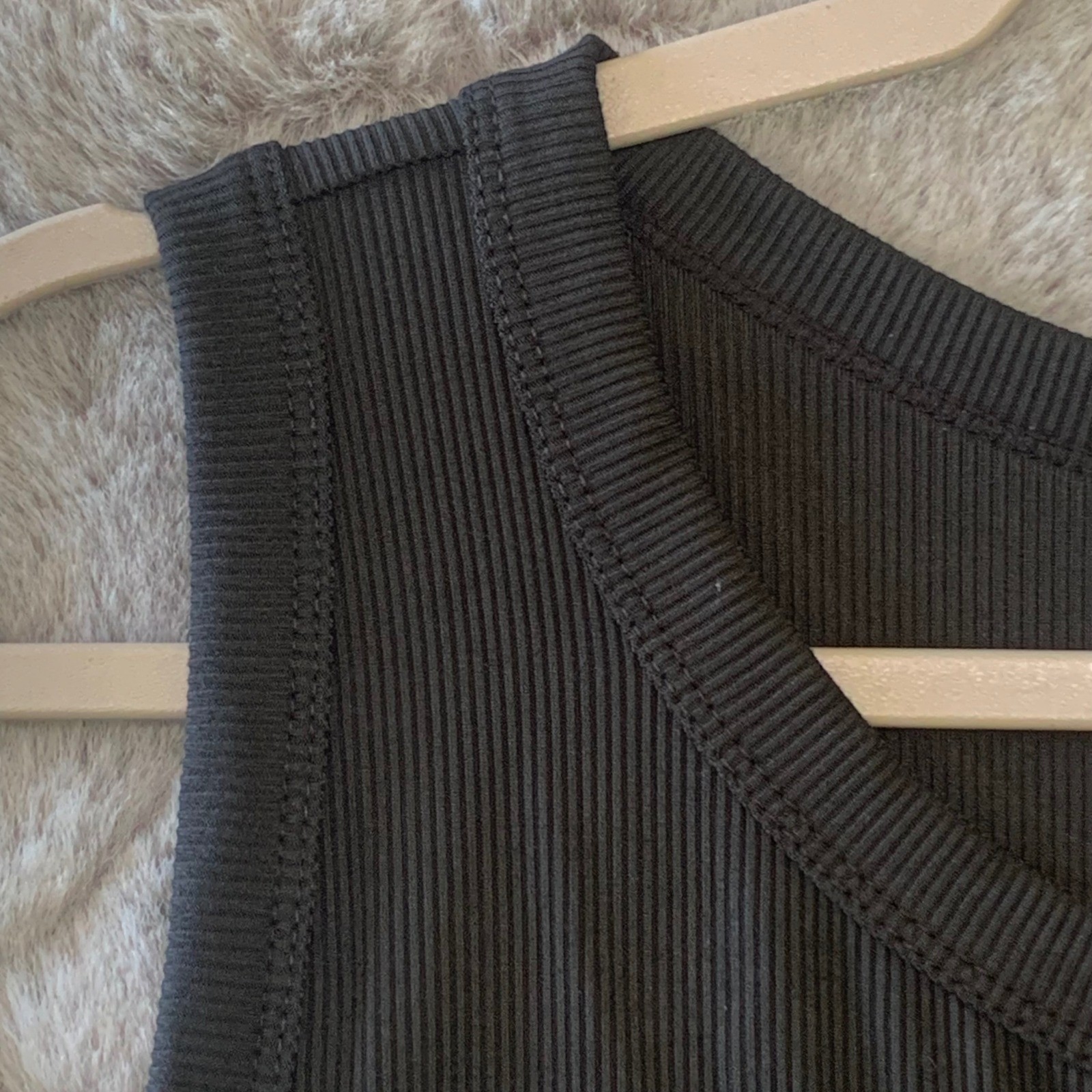32 Degrees Cool Womens Ribbed Tank Top Black XXL Sleeveless Crew NeckStretchy