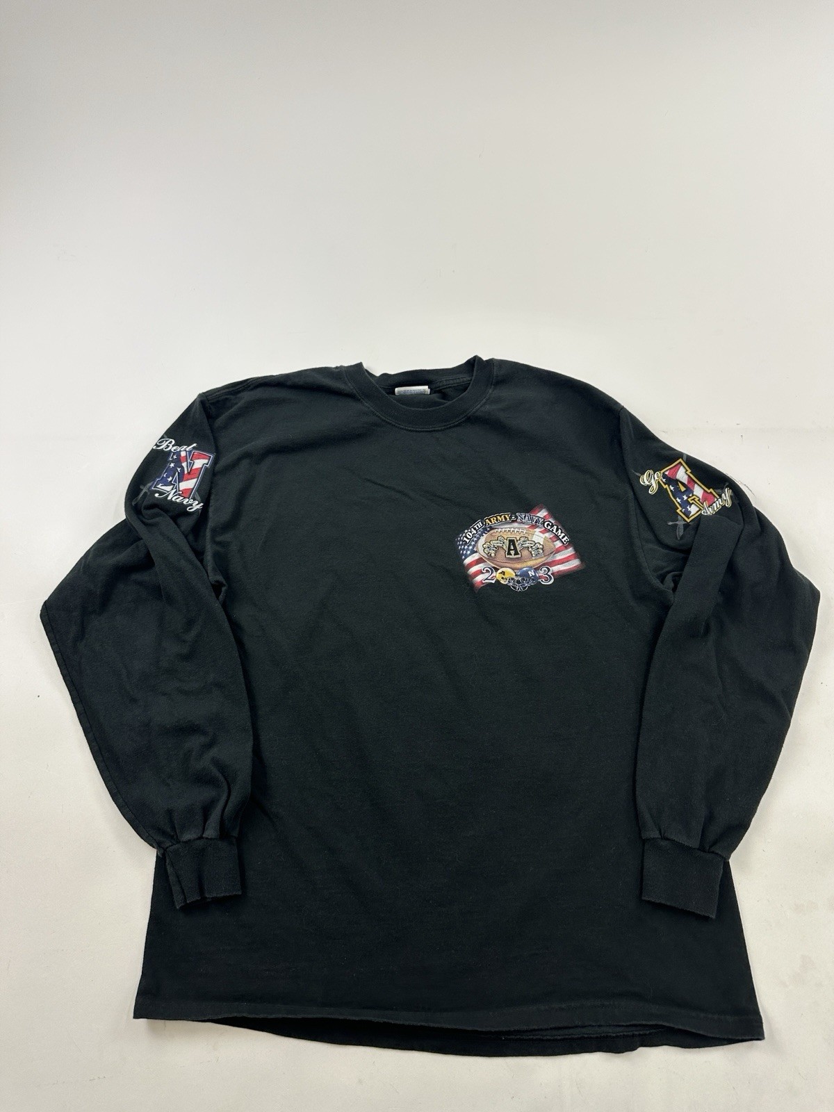 Vintage Army Vs Navy Shirt Mens Large Black 2003 Football NCAA
